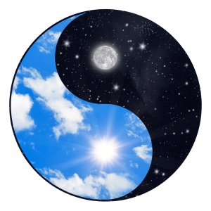 Yin Yang symbol - sun and moon